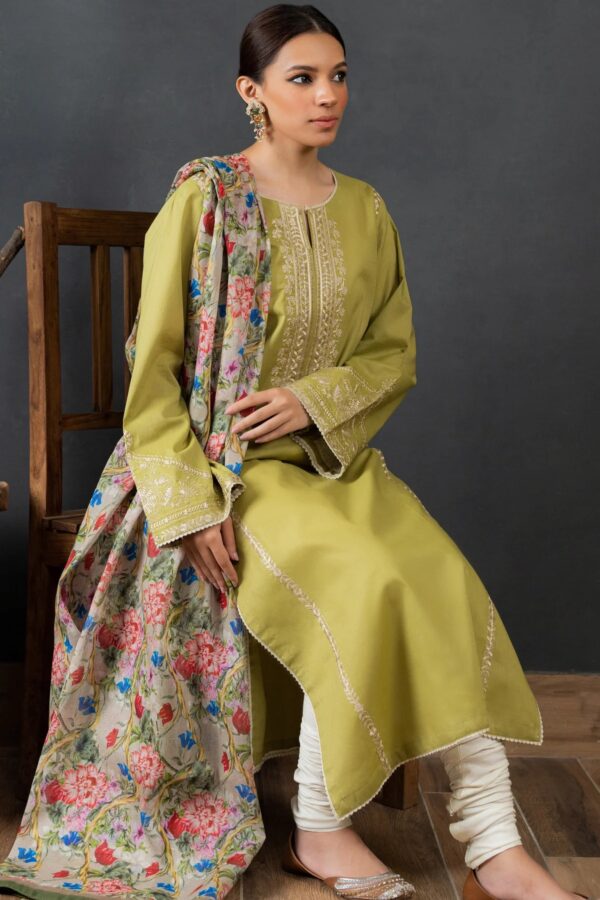 Kokum — 3pc on Dhanak with Twill wool shawl - Image 2